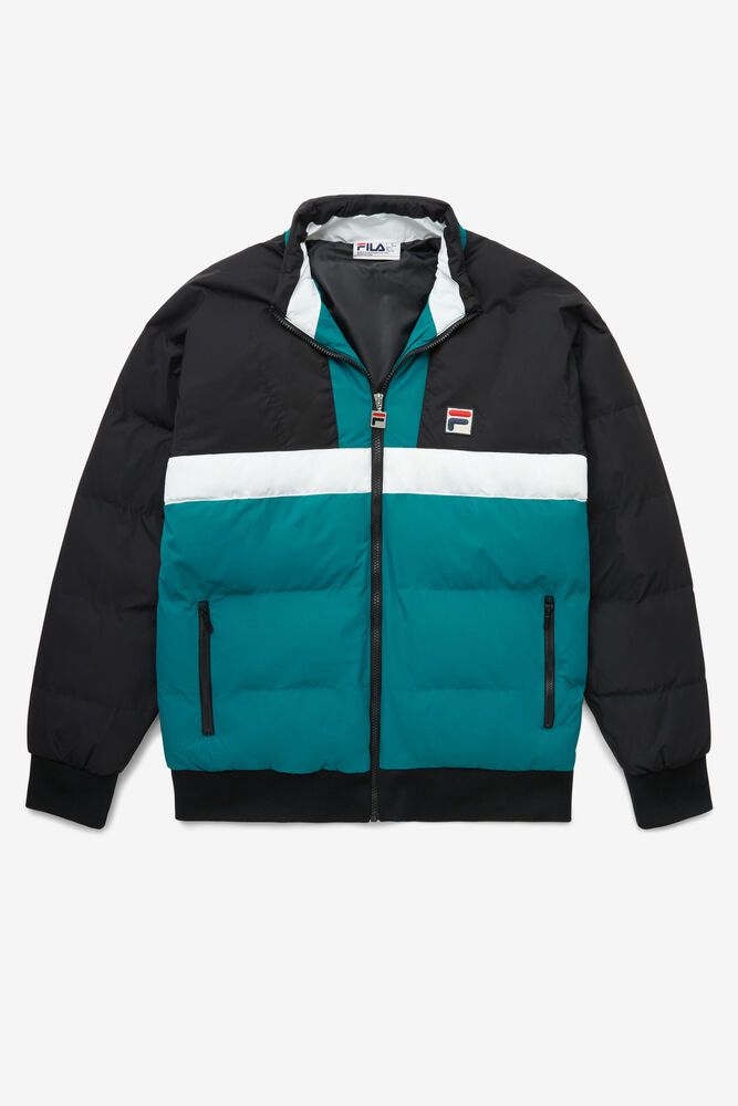 Fila Jacket Fausto Ski Mens Black/Blue - India EUO-926750